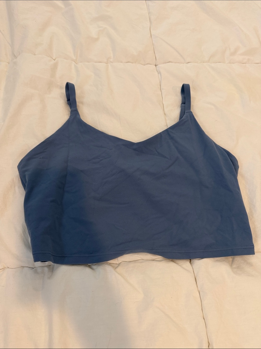 Athleta Dusty Blue Cropped Tank Top/Sports bra